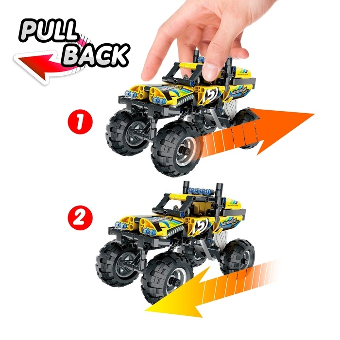 Конструктор инерционный «Багги», 199 деталей Конструктор инерционный «Багги», 199 деталей