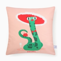 Новый год. Символ года. Змея. Чехол на подушку Этель &laquo;Селеба&raquo; 40х40 см, велюр