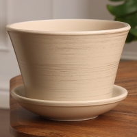 Горшок цветочный "Мессина" серый серебро 1,4 л Горшок цветочный "Мессина" серый серебро 1,4 л