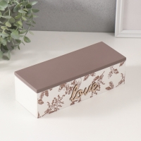 Шкатулка дерево с делениями "Грибы и растения. Love" 23,7х9,5х7,5 см Шкатулка дерево с делениями "Грибы и растения. Love" 23,7х9,5х7,5 см