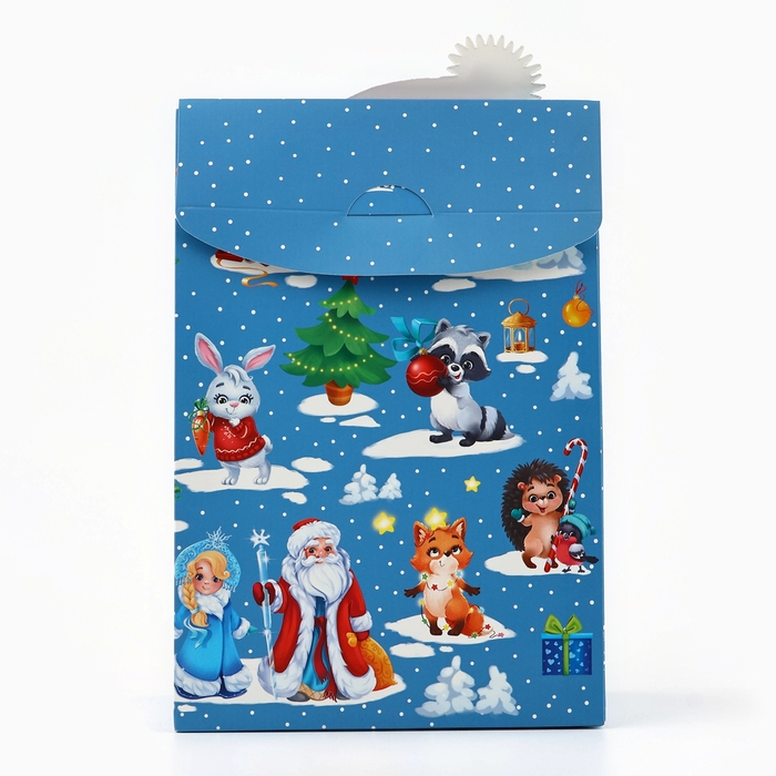 Коробка подарочная новогодняя складная &laquo;Снеговик&raquo;, 15 х 7 х 22 см, Новый год