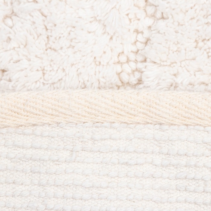 Ковер Этель "Waves" &Oslash; 100 см, молочный,  70% хлопок, 30% п/э, 1500 г/м2