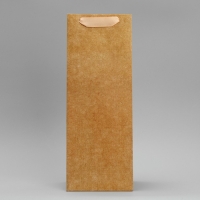 Пакет подарочный под бутылку, упаковка, &laquo;Крафтовый&raquo;, 13 x 36 x 10 см
