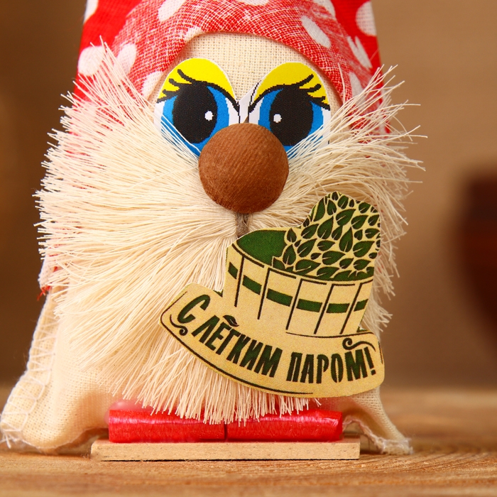 Оберег "Домовёнок с лёгким паром", 9 см, микс