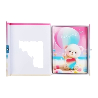 Записная книжка подарочная, 45 листов, линия, на замке Мишки (16,3х12,7см) Записная книжка подарочная, 45 листов, линия, на замке Мишки (16,3х12,7см)