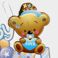 Декоративное украшение (подвеска) "Baby Boy" 28,5х26 см см, цв. голубой