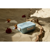 Ланч - бокс пластиковый Доляна &laquo;Фламинго&raquo;, 22&times;16&times;7,5 см, 2 отделения, вилка, ложка, цвет МИКС