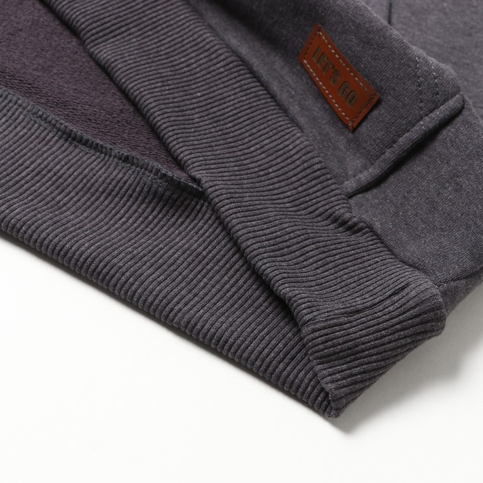 Толстовка детская, цвет тёмно-серый меланж, рост 170 см