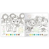 Раскраска по номерам с наклейками &laquo;Весёлая ферма&raquo;, 16 стр.