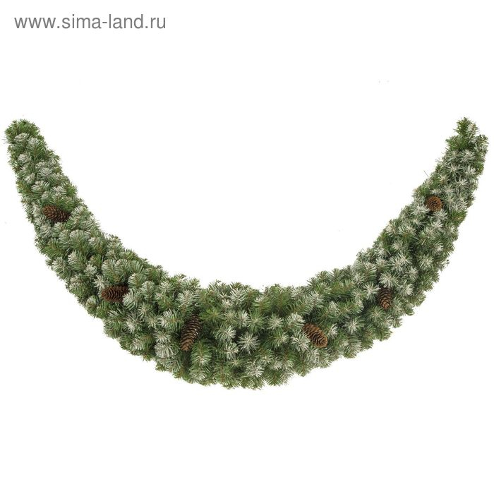 Хвойный сваг "Адмирал" заснеженный 150 см., 220 веток