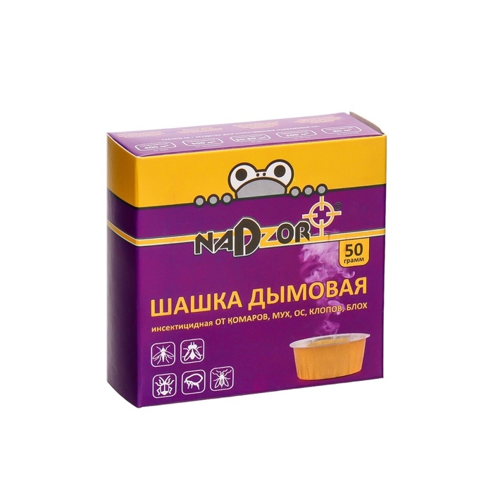 Дымовая шашка "Nadzor", от насекомых, инсектицидная, 50 г