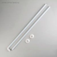 Карниз для ванной комнаты г-образный, 80&times;80 см, цвет белый