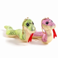 Новый год! Мягкая игрушка «Змея», с золотым животиком, на подвесе, 7 см, цвет МИКС Новый год! Мягкая игрушка «Змея», с золотым животиком, на подвесе, 7 см, цвет МИКС