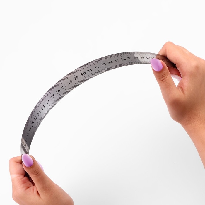 Линейка металлическая, пружинистая, 50 см, толщина 0,8 мм Линейка металлическая, пружинистая, 50 см, толщина 0,8 мм