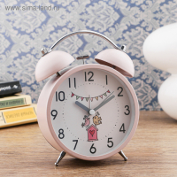 Будильник детский часы настольные "Квигли", с подсветкой, бесшумные, 16 х 11 см, розовый Будильник детский часы настольные "Квигли", с подсветкой, бесшумные, 16 х 11 см, розовый