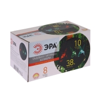 Гирлянда &laquo;ЭРА&raquo; &laquo;Нить&raquo; 3.8 м с насадками &laquo;Колибри&raquo;, IP44, тёмная нить, 10 LED, свечение мульти, 1 режим, солнечная батарея