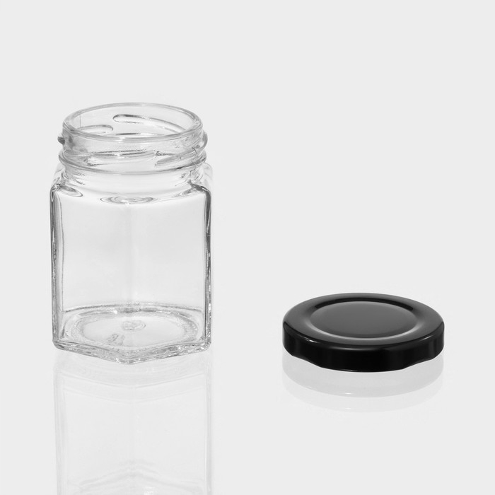 Банка cтеклянная для специй Доляна &laquo;Идиллия&raquo;, 80 мл, 5,5&times;5,5&times;7 см, с металлической крышкой