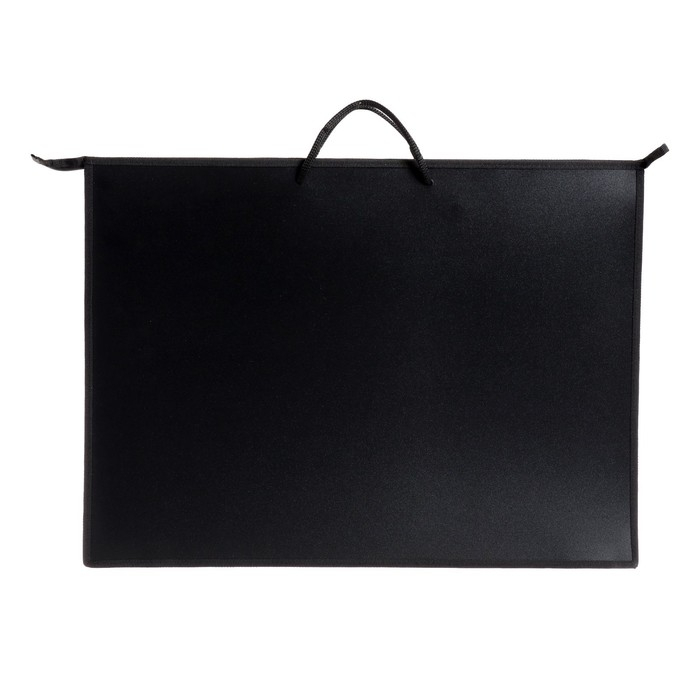 Папка для чертежей и рисунков А2, 650 х 480 х 50 мм, с ручками, пластиковая, молния сверху, Оникс, ПР 2-8, 0.9 мм, карман, Папка для чертежей и рисунков А2, 650 х 480 х 50 мм, с ручками, пластиковая, молния сверху, Оникс, ПР 2-8, 0.9 мм, карман, "Чёрный"