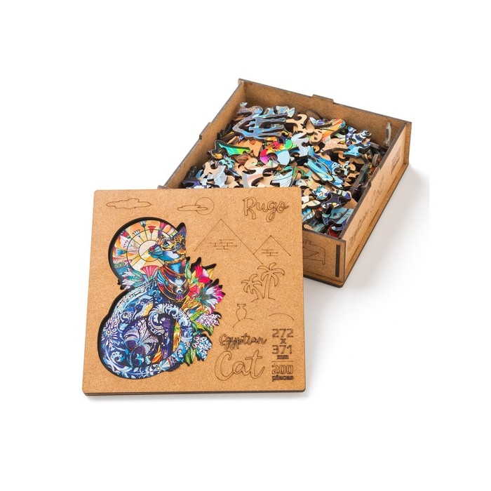 Пазл деревянный &laquo;Кошка&raquo;, размер L &mdash; 27 &times; 37 см, 200 деталей