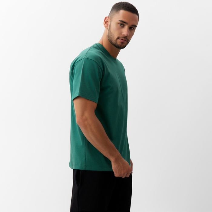 Футболка мужская MINAKU, цвет зелёный, размер 42-44