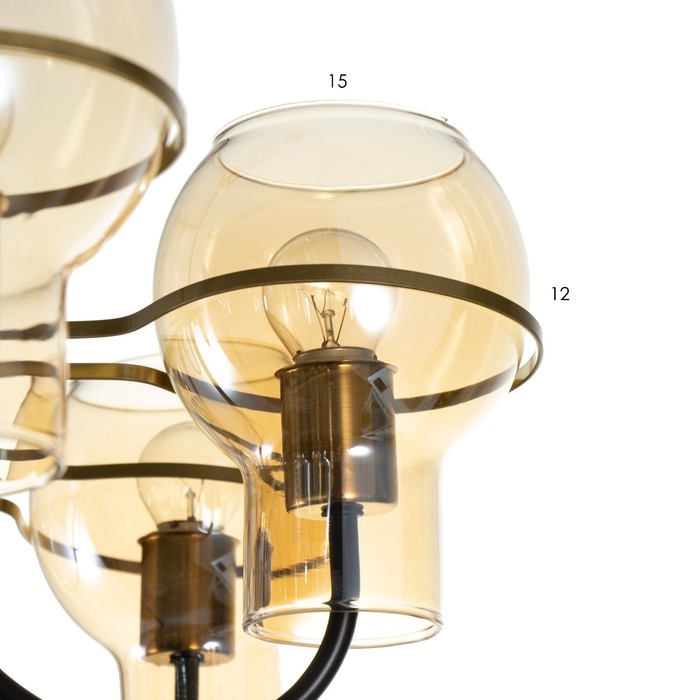 Люстра Люстра "Кэган" 8хE27 40Вт черный 74х74х46,5 см BayerLux