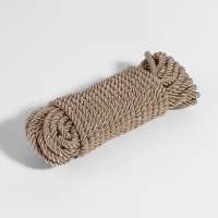 Шнур витой, d = 5 мм, 9 &plusmn; 1 м, цвет светло-серый