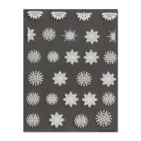 Новый год! Наклейки для ногтей &laquo;Снежинки&raquo;, объёмные, матовые, цвет белый