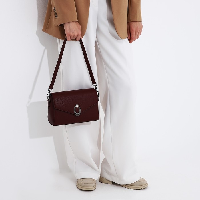 Сумка-мессенджер на молнии, цвет бордовый Сумка-мессенджер на молнии, цвет бордовый