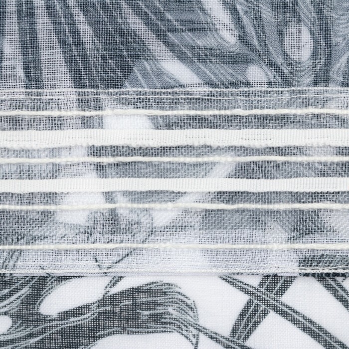 Тюль Этель &laquo;Тропический остров", на шторной ленте 145х270 см, 70гр/м2, 100% п/э