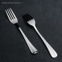 Вилка столовая &laquo;Уют&raquo;, длина 20 см, толщина 1,8 мм, цвет серебряный