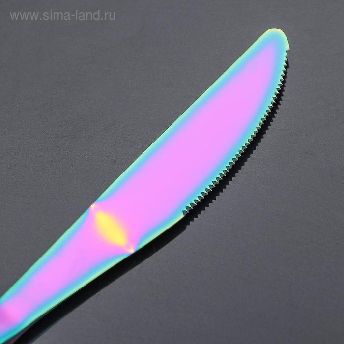 Набор столовых приборов из нержавеющей стали Magistro «Эсквайр», 4 предмета, цвет хамелеон Набор столовых приборов из нержавеющей стали Magistro «Эсквайр», 4 предмета, цвет хамелеон