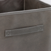 Короб для хранения, 28&times;28&times;28 см, набор 3 шт, цвет серый