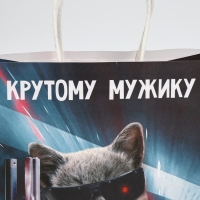 Пакет подарочный, упаковка, &laquo;Мужику&raquo;, 22 х 22 х 11 см