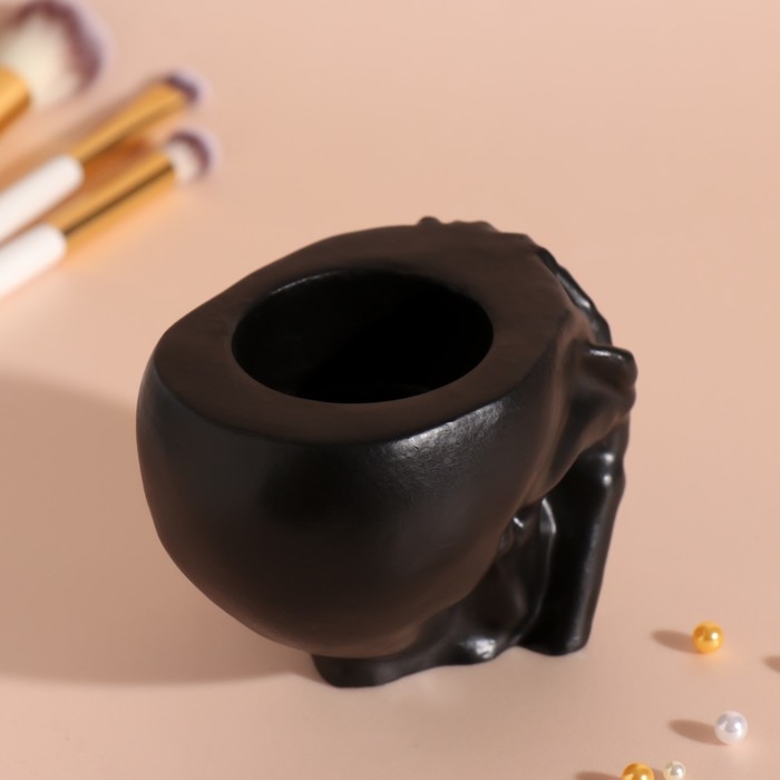 Предмер интерьера Предмер интерьера "Череп Прятки" 7х10 см черный матовый