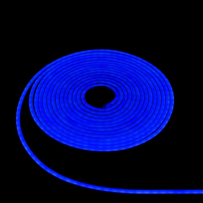 Гибкий неон Luazon Lighting 6 &times; 12 мм, IP65, 5 м, SMD2835, 120 LED/м, 12 В, свечение синее