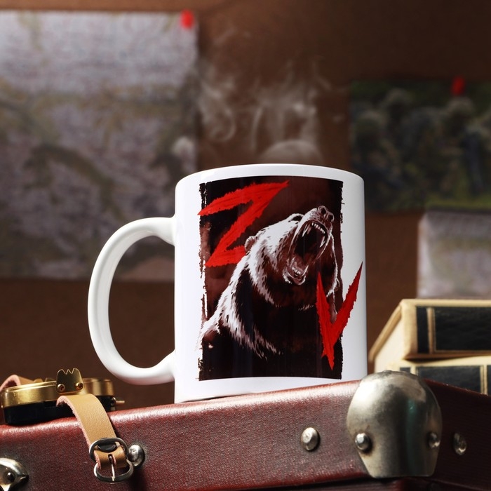 Кружка с сублимацией &laquo;ZV&raquo; медведь, 320 мл