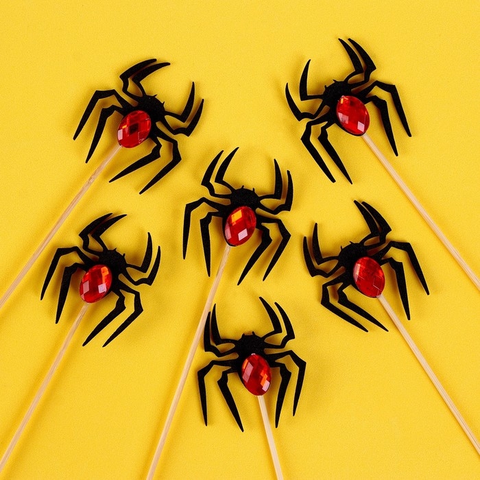 Топпер &laquo;Паук&raquo;, набор 6 шт., МИКС