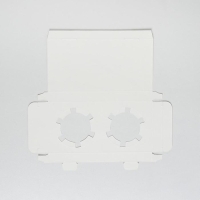 Коробка для капкейка, кондитерская упаковка, 2 ячейки, &laquo;Мрамор&raquo;, 16 х 8 х 11.5 см