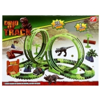 Гибкий автотрек &laquo;Дино&raquo;, мёртвая петля, световые эффекты, работает от батареек