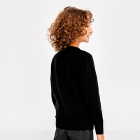 Джемпер для мальчика школьный, цвет чёрный, рост 128 см