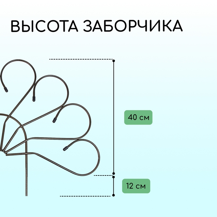Ограждение декоративное, 62 &times; 450 см, 5 секций, металл, бронза, &laquo;Павлин&raquo;, Greengo