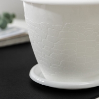 Горшок с поддоном &laquo;Розалия&raquo;, 800 мл, цвет белый