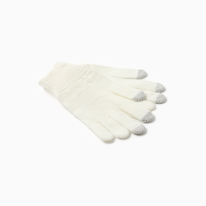 Перчатки сенсорные, цвет белый, р-р 18 Перчатки сенсорные, цвет белый, р-р 18