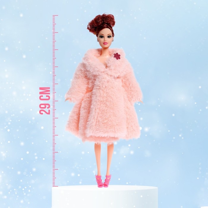 Кукла-модель &laquo;Инна&raquo; в шубе, цвет розовый