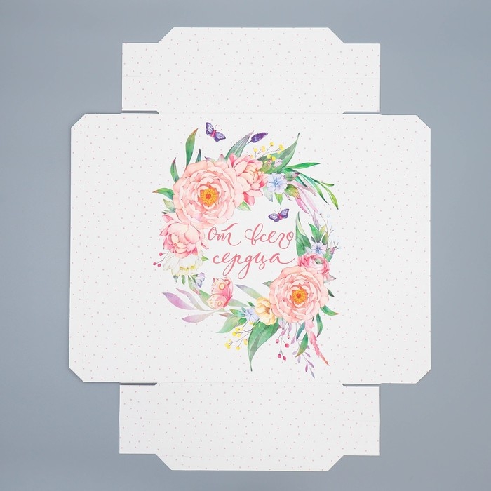 Коробка подарочная складная, упаковка, «Цветы», 30 х 20 х 9 см Коробка подарочная складная, упаковка, «Цветы», 30 х 20 х 9 см
