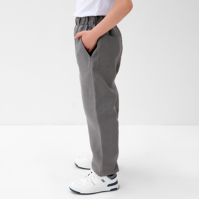 Брюки для мальчика KAFTAN Linen, р. 30 (98-104), серый