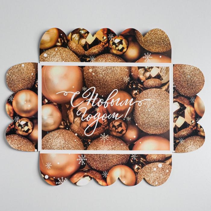 Коробка подарочная с PVC крышкой &laquo;С Новым годом!&raquo;, 20 х 30 х 8 см, Новый год