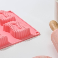 Форма для выпечки Доляна &laquo;Зорро&raquo;, силикон, 28&times;16&times;2 см, 8 ячеек (5&times;6,6 см), глубина 1,7 см, цвет МИКС