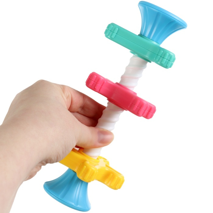 Развивающая игрушка пирамидка &laquo;Закрути меня&raquo; с шестеренками, погремушка, Крошка Я