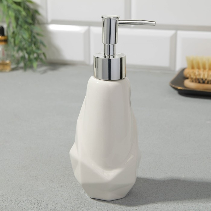 Набор: дозатор, стакан, мыльница &laquo;Белый&raquo;